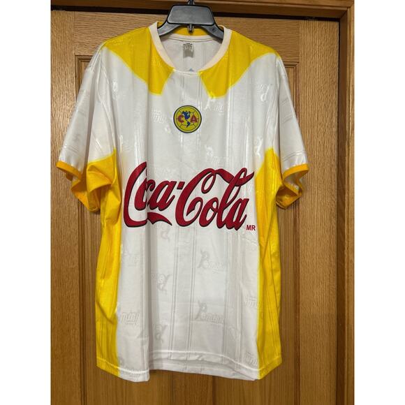 Vtg 2001 2002 Mens 2XL Coca Cola Corona Club America Football Soccer Jersey - Picture 1 of 11